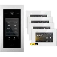 Balter EVO HD Touch Video Türsprechanlage Ein- & Mehrfamilienhaus Silber 4x 7 Monitor Weiß
