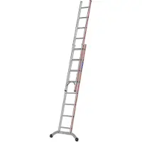 Hymer Schiebeleiter, zweiteilig, 2x8 Sprossen, Länge 2,40 / 4,09 m, Reichhöhe 4,92 m, Gewicht 9,2 kg