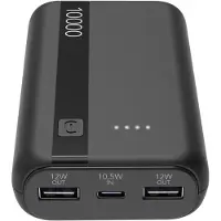 Cellularline Power Bank 10000, 10000 mAh, Lithium-Ion (Li-Ion), Schwarz