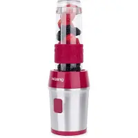 H.Koenig Mini Smoothie Maker, Blender elektrisch, Transportabel 570mL SMOO10 BPA-frei 300W, Smoothie Mixer 2 tragbar Flaschen, Rosa