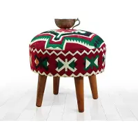 Atelier Del Sofa | Hocker Melik rot Baumwolle 46x42x46 cm | NADUVI