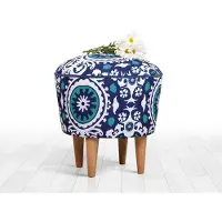 Atelier Del Sofa | Hocker Sky blau Mikrofaser 42x42x42 cm | NADUVI