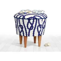 Atelier Del Sofa | Hocker Cunda blau Mikrofaser 42x42x42 cm | NADUVI