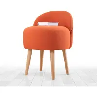 Hannah Home , Corvile- FLF1149, Orange, Klassische Sitzsäcke, 50% Baumwolle / 50% Leinen