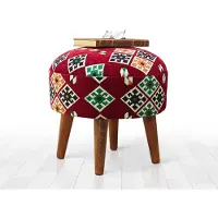 Atelier Del Sofa | Hocker Melik rot Baumwolle 46x42x46 cm | NADUVI