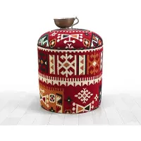 Atelier Del Sofa | Hocker Bozok rot Baumwolle 40x46x40 cm | NADUVI