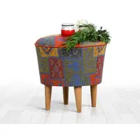 Atelier Del Sofa | Hocker Rug rot Polyester 42x42x42 cm | NADUVI