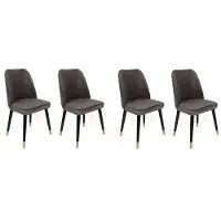 Skye Decor , Hugo-361 V4, Stuhlset (4 Stück), Anthrazit, 100 % METALL, 50 x 49 x 90 cm