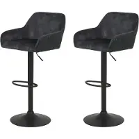 Hela Barhocker "DOLLIE", schwarz (anthrazit, schwarz), B:51cm H:87cm T:52cm, 100% Polyester, Hocker, Barhocker, 360 drehbar