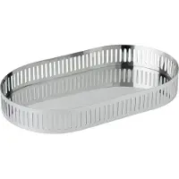 Stelton Orlo Serviertablett H 4 cm Steel