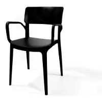 Veba Wing Armchair Schwarz, Stapelstuhl Kunststoff, 50920