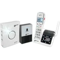 Geemarc Telecom Geemarc AmpliDECT 595 ULE DOORBELL schnurloses verst„rktes 50 dB Schwerh”rigentelefon mit Gegensprechanlage (Doorbell und Ringer inklusiv) - Deutsche Version