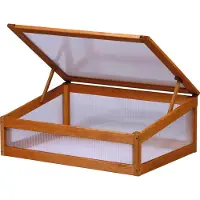 Dobar Frühbeetaufsatz Kubus 2.0, Hellbraun, 76x56x28 cm, passend für Hochbeet 58217FSCe