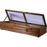 Dobar Frühbeet-Aufsatz für Hochbeet 58406FSCe, Dunkelbraun, 117x40x16 cm
