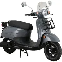 Alpha Motors Motorroller Adria 50 ccm 45 km/h EURO 5 grau inkl. Windschild