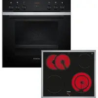 Siemens EQ211KC01B Ed EB-Herdset EA64RGNA1E+ HE213ABS3+ HZ538000 Glaskeramik