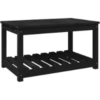 vidaXL Gartentisch Schwarz 82,5x50,5x45 cm Massivholz Kiefer