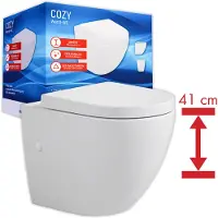 Sanicomfort Tiefspül Wand-WC Cozy erhöht Spülrandlos inkl. Sitz