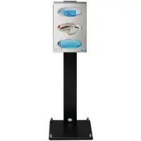 VAR stationäre Spenderkombination 59321 , Material Box: Edelstahl, Standfuß: schwarz
