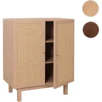 Mendler Highboard HWC-M51, Kommode Schrank Sideboard, Staufächer, Kubu Rattan 98x79x42cm natur