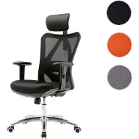 Mendler Bürostuhl HWC-J86, Schreibtischstuhl, ergonomisch, verstellbare Lordosenstütze 150kg belastbar ohne Fußstütze, schwarz