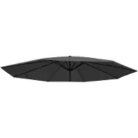 Mendler Bezug für Sonnenschirm Meran Pro, Gastronomie Marktschirm Ø 5m, Polyester anthrazit