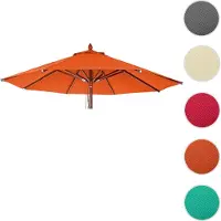 Mendler Ersatz-Bezug für Gastronomie Holz-Sonnenschirm HWC-C57, Sonnenschirmbezug, rund Ø4m Polyester terracotta