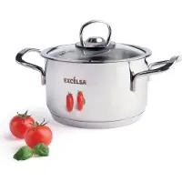 Excelsa Kasserolle mit Deckel Jazz Cook Stahl 22,5x15,5x9 cm Silber
