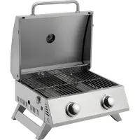 Tepro Tischgasgrill Chicago, 2-Brenner, Grillfläche: 47,5 x 35 cm