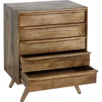 Mendler Highboard HWC-L96, Kommode Sideboard Schrank Schubladen Massiv-Holz Mango 81x65x43cm MVG-zertifiziert