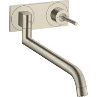 Hansgrohe Einhebel-Spültischmischer AXOR UNO² DN 15 UP für Wandmontage brushed nickel brushed nickel