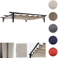 Mendler Ersatzbezug 320x250cm für Dach Pergola Pavillon HWC-C42 3x3m creme