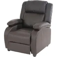 Mendler Fernsehsessel Relaxsessel Liege Sessel Lincoln, Kunstleder coffee