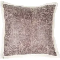 Mendler Deko-Kissen Wildlederimitat, Sofakissen Zierkissen mit Füllung, braun Fellimitat 45x45cm