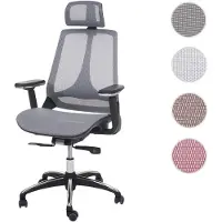 Mendler Bürostuhl HWC-A59, Schreibtischstuhl, Sliding-Funktion Stoff/Textil ISO9001 grau/grau