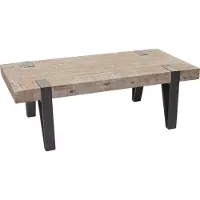 Mendler Couchtisch HWC-A15b, Wohnzimmertisch, Tanne Holz rustikal massiv MVG- 40x120x60cm