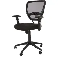 Mendler Profi-Bürostuhl Seattle, Chefsessel Drehstuhl, 150kg belastbar, Stoff/Textil schwarz mit Armlehnen