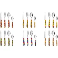 Excelsa Besteckset Of 24 Stück Gipsy Soul Stahl Bunt