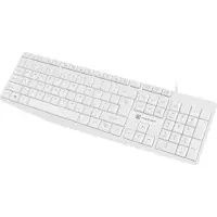 Natec Nautilus US Slim Kabelgebundene Tastatur, Weiß