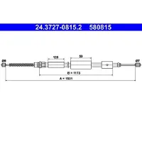 Ate Seilzug Feststellbremse 24.3727-0815.2 für Peugeot 306