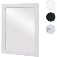 Mendler Wandspiegel HWC-L86, Badezimmer Badspiegel Spiegel Badmöbel, MVG- 72x52cm weiß
