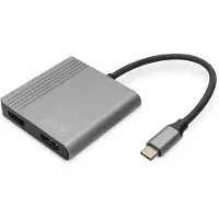 Digitus Grafikadapter 2in1 USB-C - 2x HDMI schwarz/silber