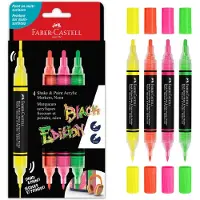 Faber-Castell Filzstifte - Shake & Paint Acryl - 4 st. - Neon - - One Size - Filzstifte