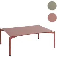 Mendler Aluminium-Gartentisch HWC-O11, Outdoor Loungetisch Kaffeetisch Tisch Balkontisch, 105x65cm terrakotta