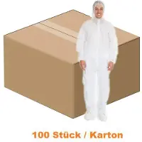 Franz mensch Schutzanzug Eco PP-Vlies weiß L feste Qualität, 1200 x 1650 mm, 100 Stück/Karton 276499