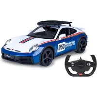 Jamara Porsche 911 Dakar Performance 1:14 blau 2,4GHz Tür manuell
