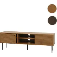 Mendler TV-Rack HWC-N78, Lowboard TV-Schrank, skandinavischer Stil Metall Holz Melamin MVG 50x150x40cm natur