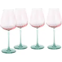 Creatable , 24586, Swirly transparent, Weinglas 4-tlg, Glas