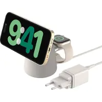 Belkin BoostCharge Pro, Drinnen, AC, Kabelloses Aufladen, 1,5 m, Beige