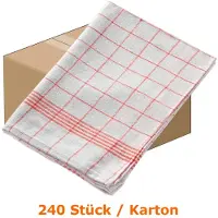 Mopptex Geschirrtuch Baumwolltuch 50 x 70 cm 60g rot Karton 240 Stück, 100% Baumwolle, premium Qualität, sehr langlebig 700223